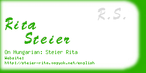 rita steier business card